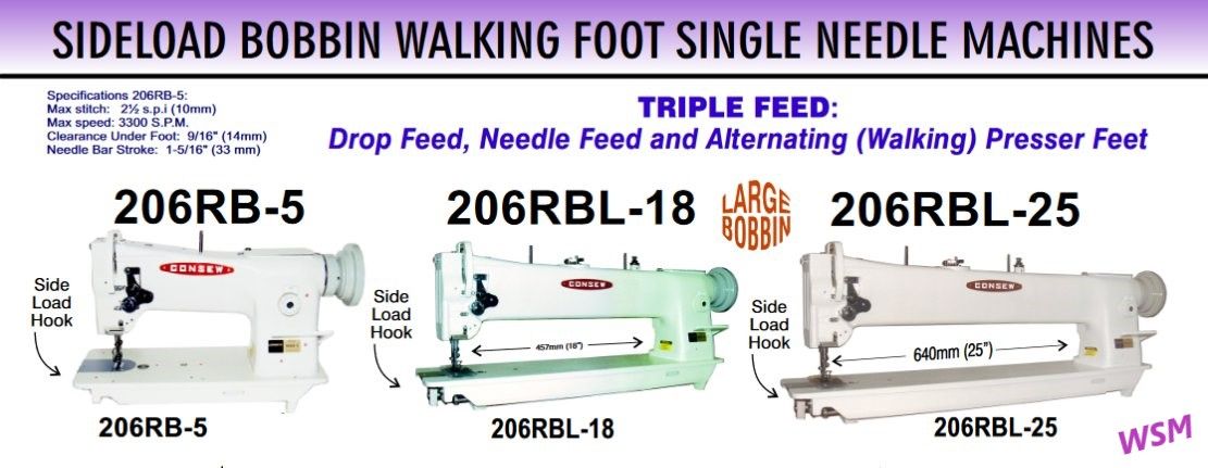 Walking Foot Side Load CONSEW Single Needle Machines