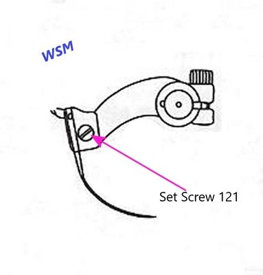 Needle Clamp Set Screw for Portable Blindstitch Machines.