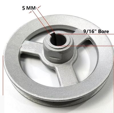 90mm 9/16" Bore Sewing Machine Motor Aluminum Pulley
