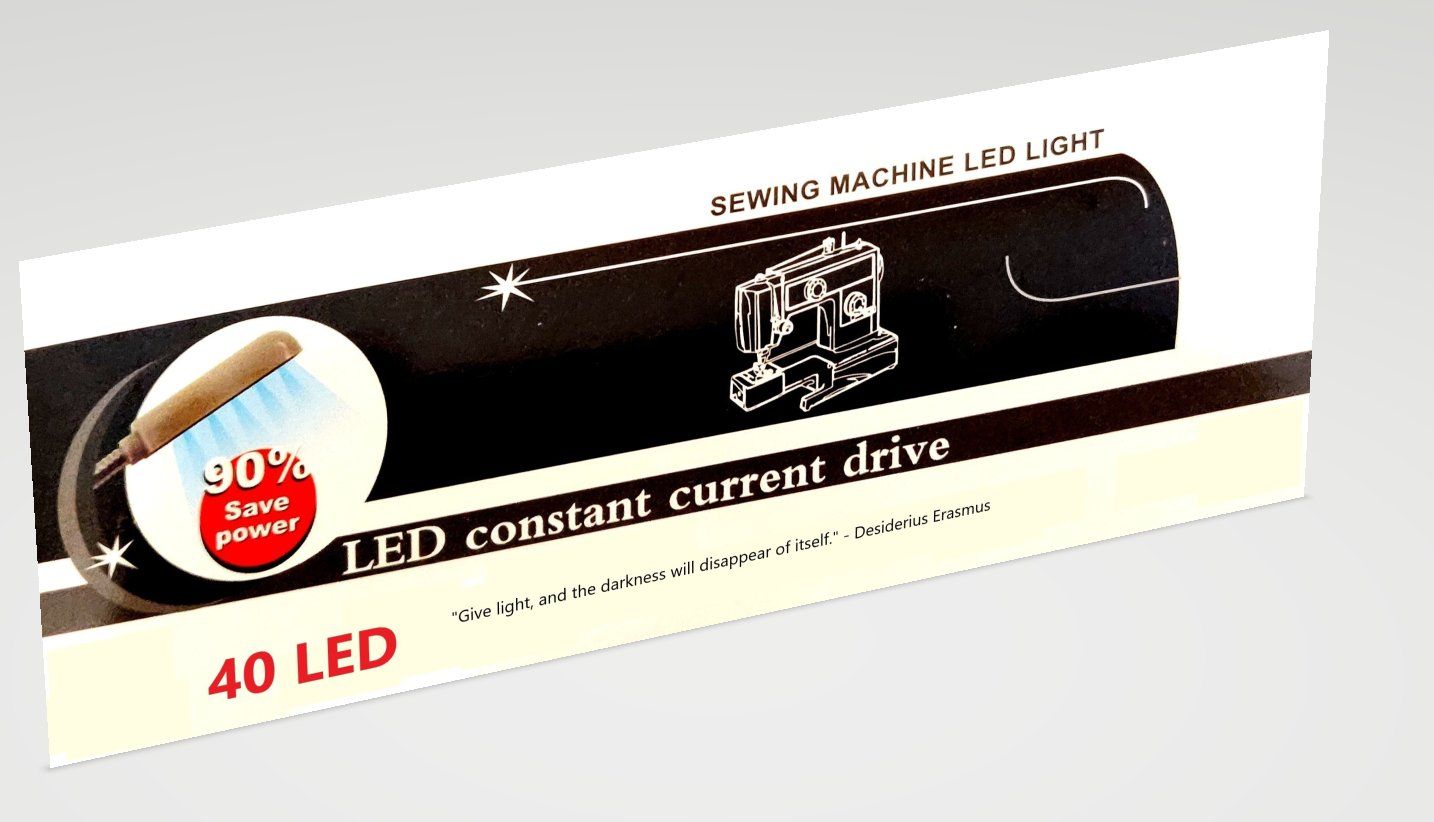 40 LED Sewing Machine Light Flexible Working Lamp with Magnetic Base, White Color.