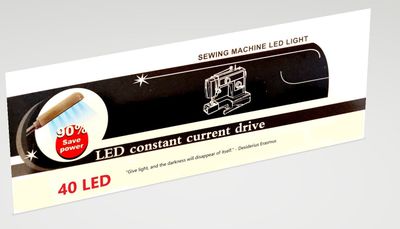 40 LED Sewing Machine Light Flexible Working Lamp with Magnetic Base, White Color.