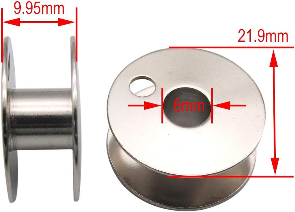 Steel BOBBINS Compatible with CONSEW 225, 226RB, 227, Singer 111W, 212W, JUKI LU-562 plus more.