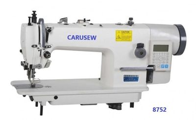 Computerized Walking Foot Single Needle Lockstitch Industrial Sewing Machine with Table and Built in Direct Drive Servo Motor.