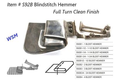 3 WAY DRAPERY HEMMER/ CLEAN FINISH for Blindstitch Sewing Machines