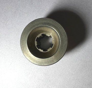1-1/2 splined motor pulley with a 1-1/2&quot; outer diameter.