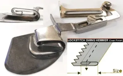 Single Needle Swing Hemmers (Stainless Steel) for Lockstitch Sewing Machines - Free Shipping