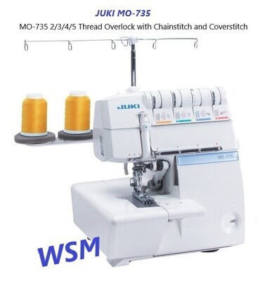 JUKI MO-735 a 2/3/4/5 Thread Overlock and Coverstitch Sewing Machine