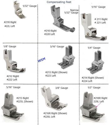 Compensating Feet (For most Single Needle Industrial Sewing Machines