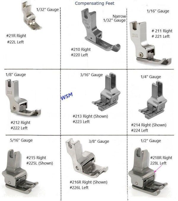 Compensating Feet (For most Single Needle Industrial Sewing Machines