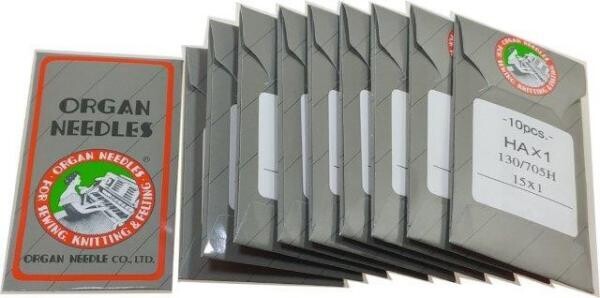 15x1 (HAx1) ORGAN Sewing Needles. Sold in Package Quantities of 100 NEEDLES Per Box