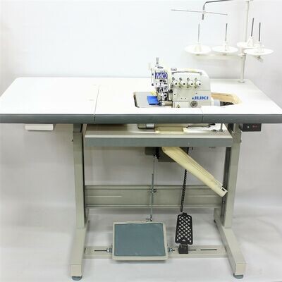JUKI MO-6814DD Semi-Dry-Head High Speed 4-Thread Overlock Industrial Serger with Fully Submerged Table and Servo Motor