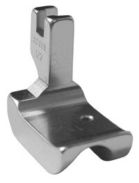 LEFT PIPING FOOT for industrial straight stitch sewing machines.