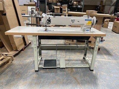 Consew P1510RB (25" Sewing Area) Single Needle Walking Foot Lockstitch Industrial Sewing Machine with Table and Servo Motor