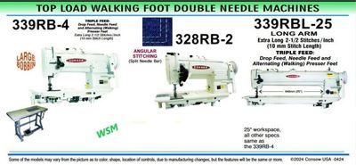 Walking Foot Top Load CONSEW Single Needle &amp; Double Needle Machines