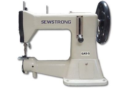 GA5-5 Heavy-duty Cylinder Arm sewing machine with Reverse by SEWSTRONG with 750W Servo Motor &amp; Stand
