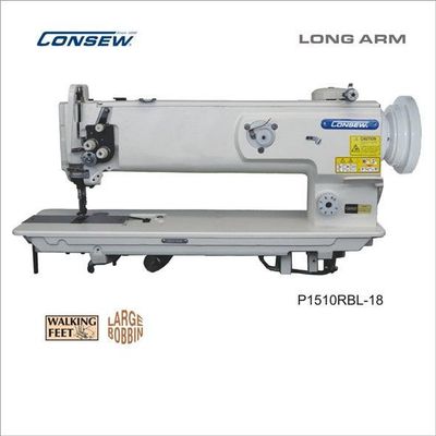 Consew P1510RB (18" Sewing Area) Single Needle Walking Foot Lockstitch Industrial Sewing Machine with Table and Servo Motor