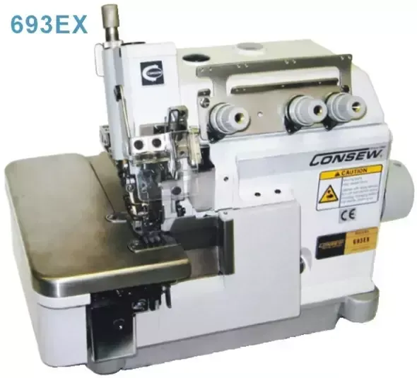 Consew 693EX High Speed Overlock Industrial Sewing Machine with Table and Servo Motor