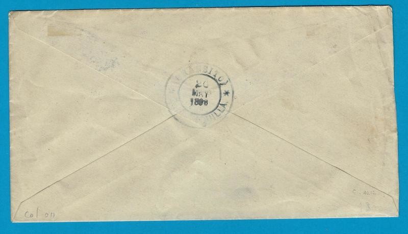 COLOMBIA cover 1896 Bogota to France