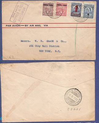 COLOMBIA air cover 1932 Cartagena to USA COLOMBIA air cover 1932 Cartagena to USA