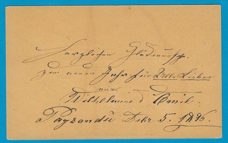 URUGUAY postal card 1896 Paysandu to Germany
