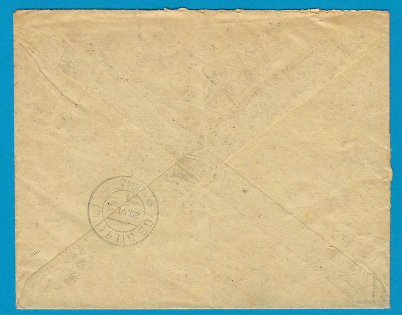 NEDERLAND expres brief 1947 Amersfoort naar de Bilt