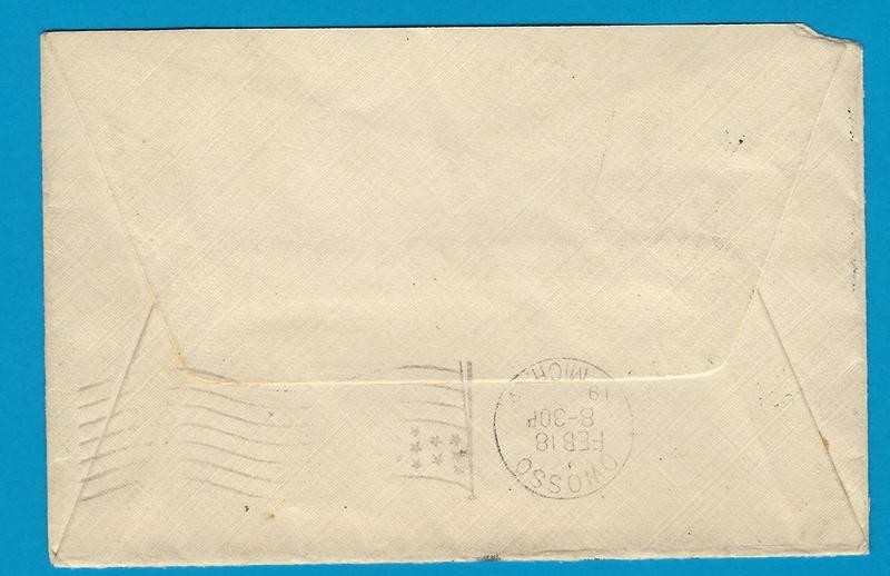 CURAÇAO briefje 1909 naar USA met port belast