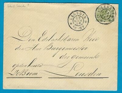 NEDERLAND lokale brief 1904 Leusden