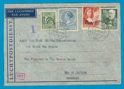 NEDERLAND gecensureerde Lati brief 1940 Bussum naar Brazilië