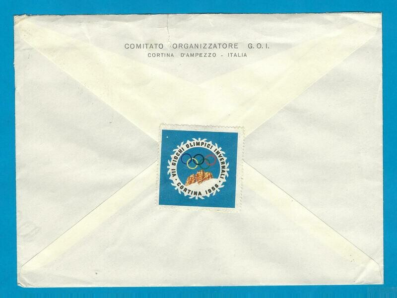 OLYMPIADE 1956 Winterspelen Cortina comité brief naar Wenen