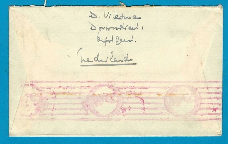 NEDERLAND brief 31-8-1944 Oegstgeest naar (bevrijd) Brussel -retour