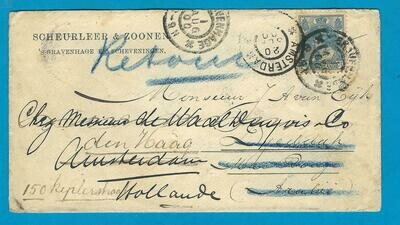 NEDERLAND brief 1900 Den Haag naar Djeddah Arabia en retour