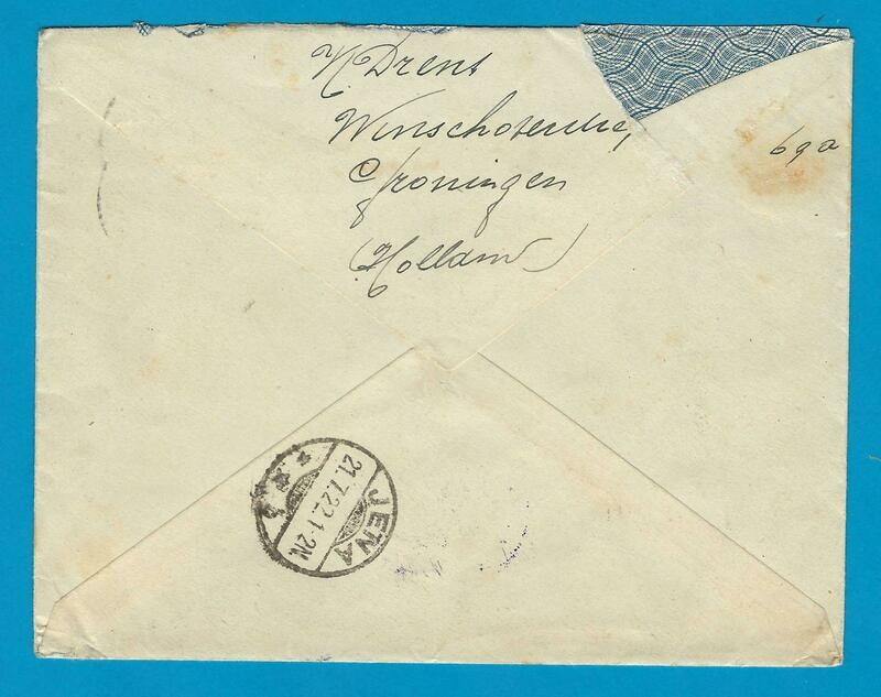 NEDERLAND R expres brief 1922 Groningen naar Duitsland