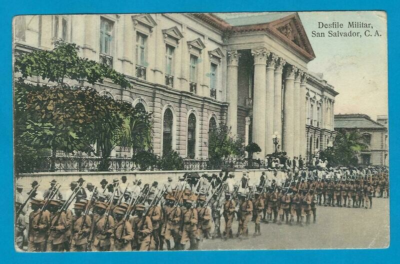 EL SALVADOR PPC 1931 San Salvador to Austria with due