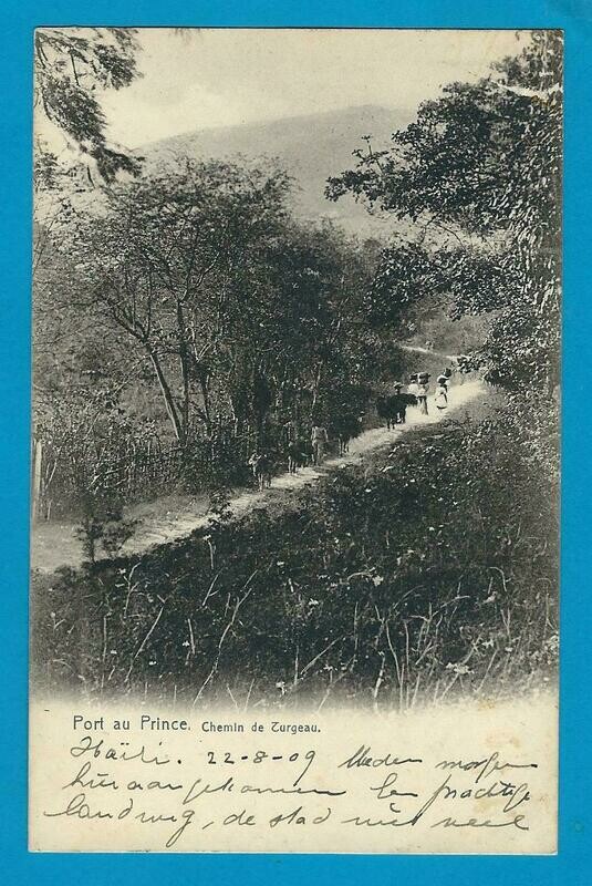 HAITI PPC 1909 with shipcancel to Netherlands