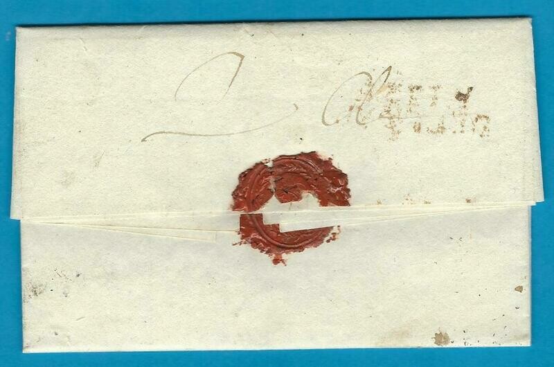 NEDERLAND complete brief ca 1812 P123P Delfzyl