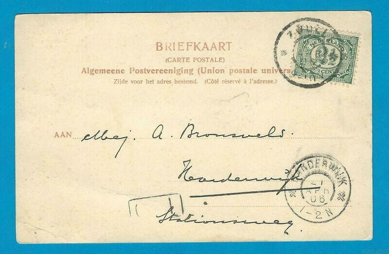 NEDERLAND prentbriefkaart Zwolle 1906