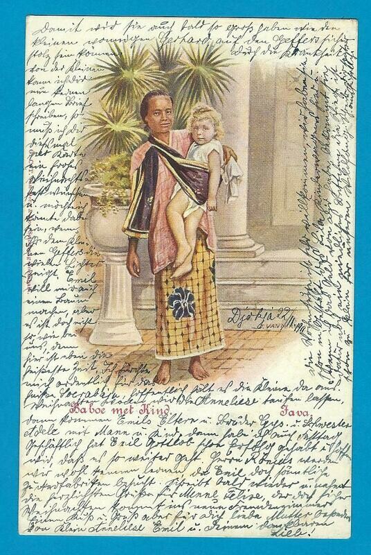 NETHERLANDS EAST INDIES PPC 1911 Bandoeng B-Soerabaja train