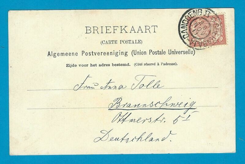 NETHERLANDS EAST INDIES PPC 1911 Bandoeng B-Soerabaja train