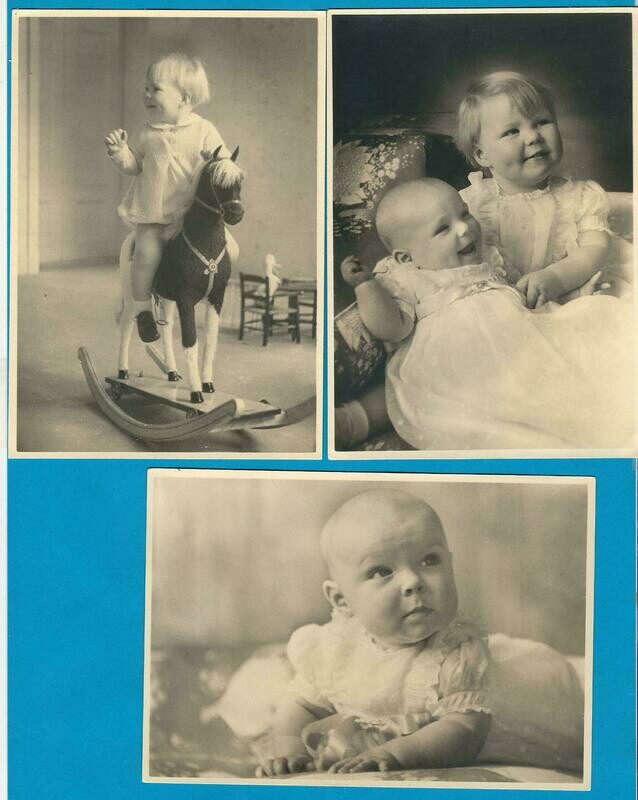 NEDERLAND 3 geïllustreerde briefkaarten 1940 prinsessen