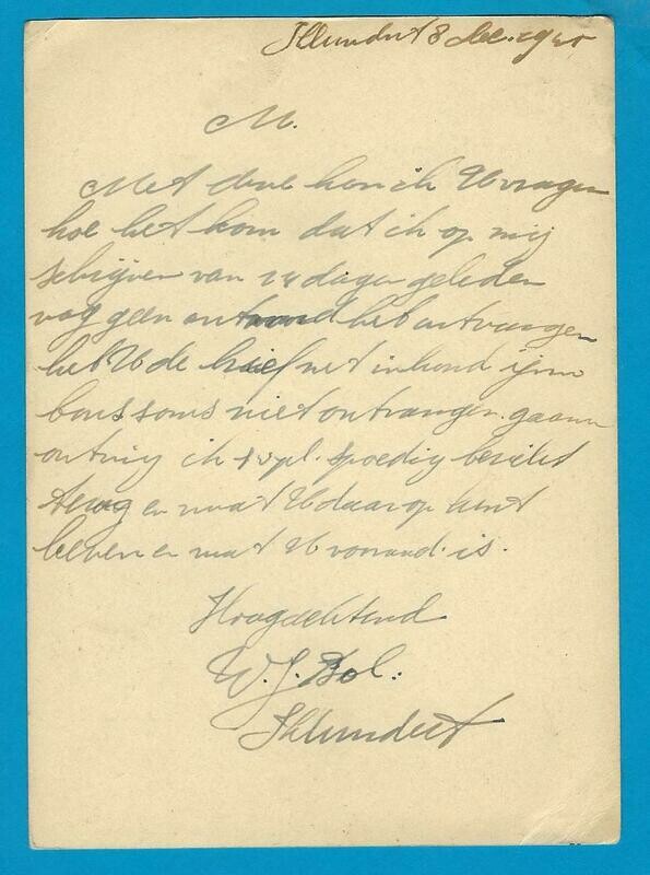 NEDERLAND briefkaart 1945 Klundert noodstempel
