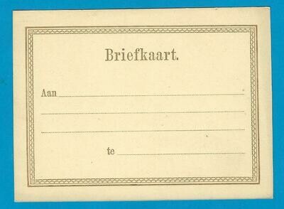 NEDERLAND briefkaart formulier II 1874 *