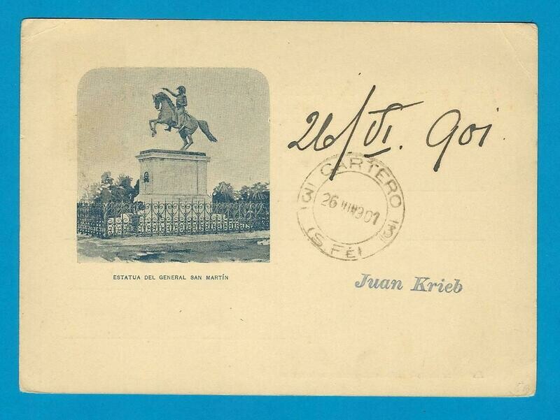 ARGENTINA postal card 1901 Santa Fé