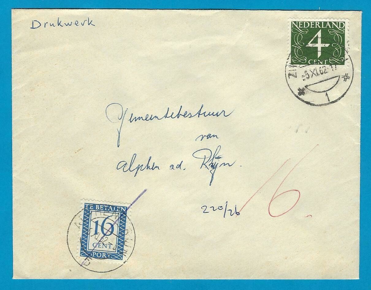 NEDERLAND drukwerk 1962 Zwammerdam beport