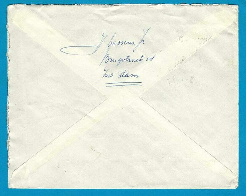 NEDERLAND brief 1964 Zwammerdam met port belast