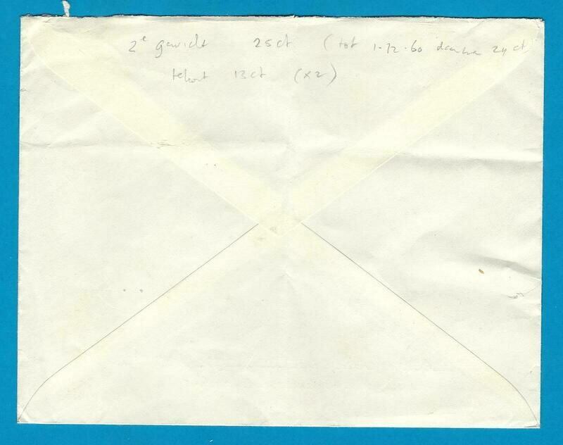 NEDERLAND brief 1960 Amsterdam naar Alphen en beport
