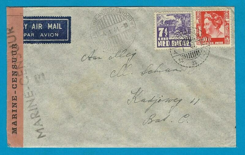 NETHERLANDS EAST INDIES censor cover 1941 Soerabaja