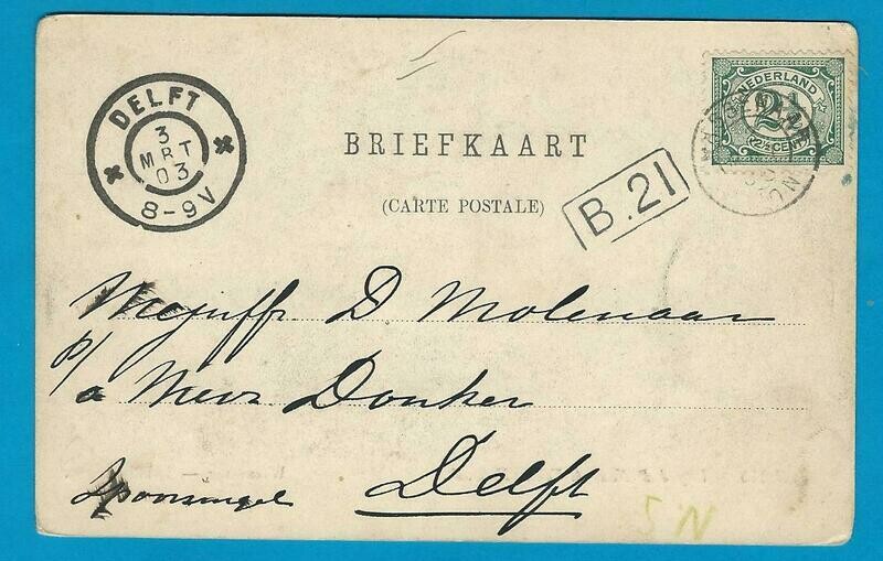 NEDERLAND prentbriefkaart Bakkershagen 1903 Wassenaar