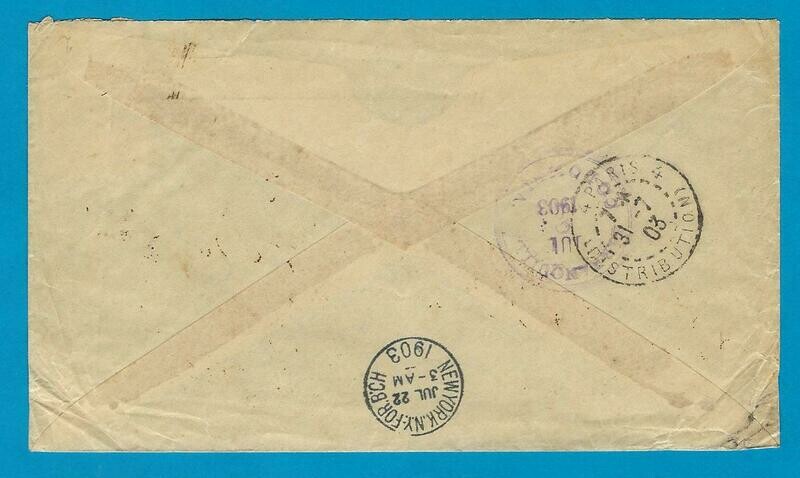 COLOMBIA cover 1903 Bogota to France