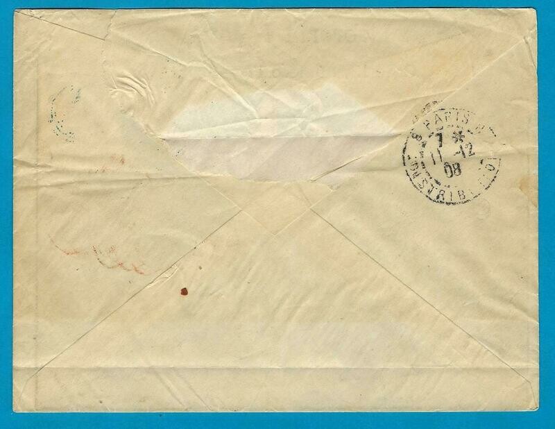 COLOMBIA cover 1908 Bogota to France