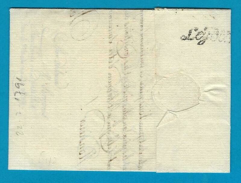 NEDERLAND vouwbrief 1791 Leiden naar Valenciennes